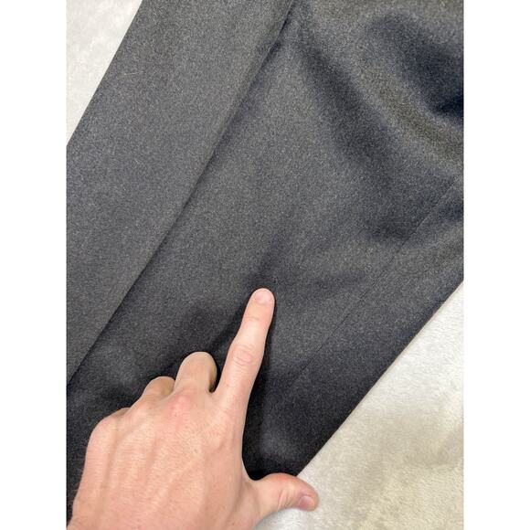 Vintage Brooks Brothers Dress Pants Gray 100% Wool Cuffed Pleated Slacks USA 36 - Picture 14 of 15